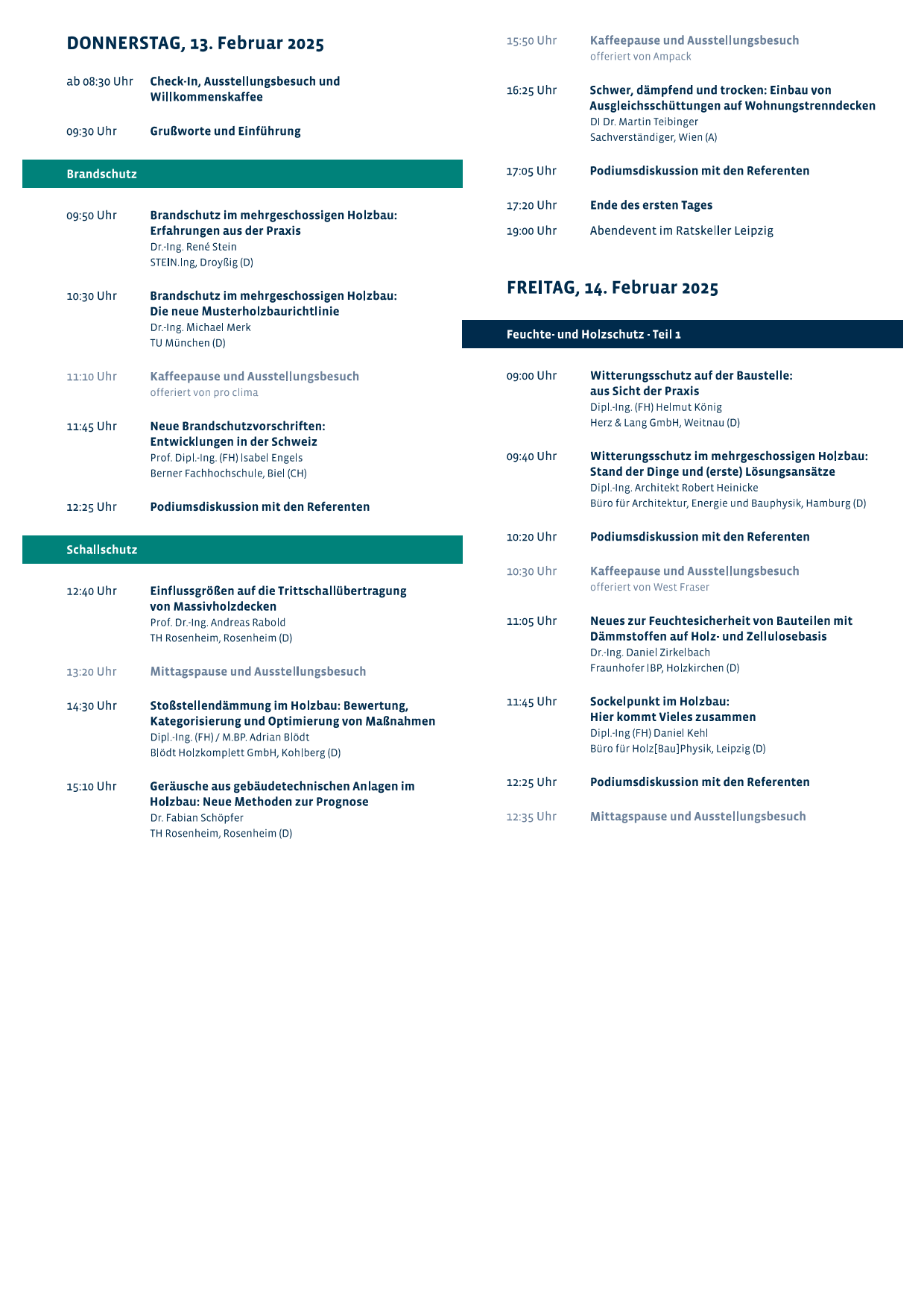 Fachveranstaltungen und Tagungen (2)