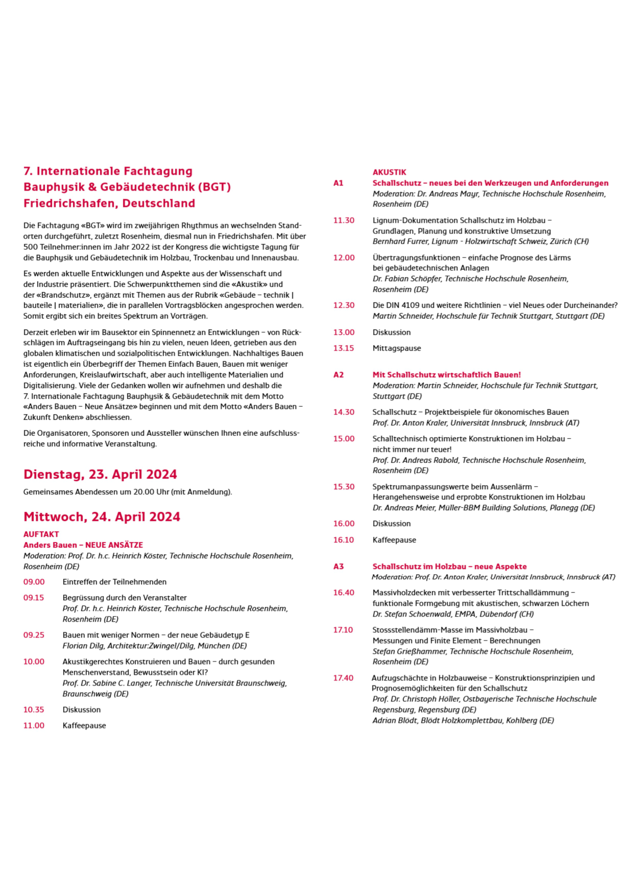 Fachveranstaltungen und Tagungen (2)