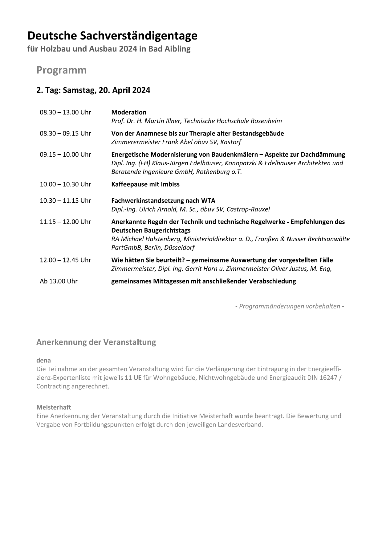 Fachveranstaltungen und Tagungen (2)